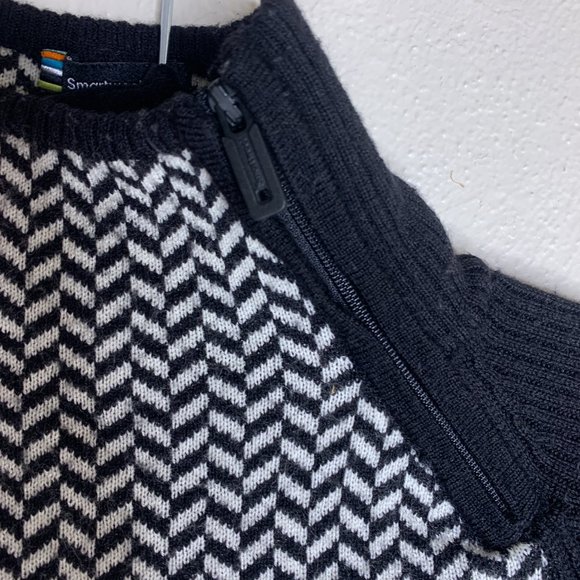 Smartwool Black and White Cowl Neck Sweater - Picture 4 of 4